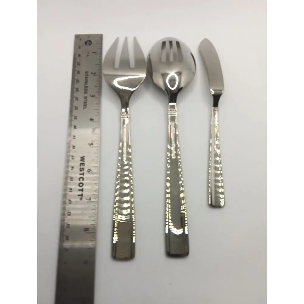 Reed & Barton Andover Pearl 3 Piece Server Hostess Set 18/10 Stainless Flatware